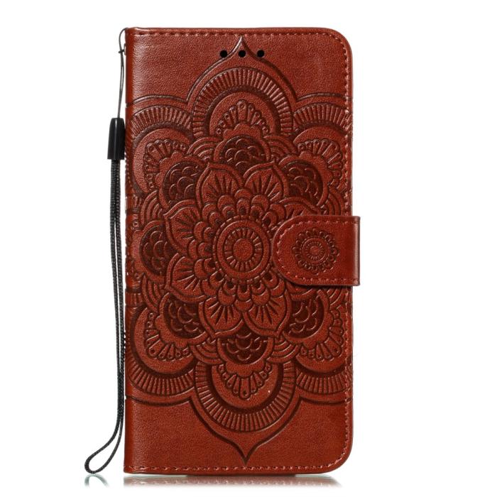 Bild 2, iPhone 11 Plånboksfodral Mandala - Brun