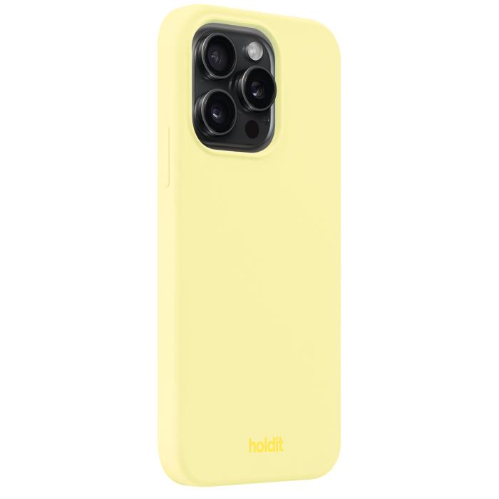 Bild 2, holdit iPhone 15 Pro Mobilskal Silikon Lemonade