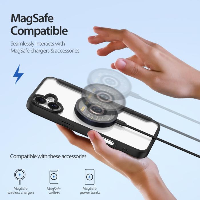 Bild 3, DUX DUCIS iPhone 16 Plus Fodral MagSafe Skin X Pro Svart