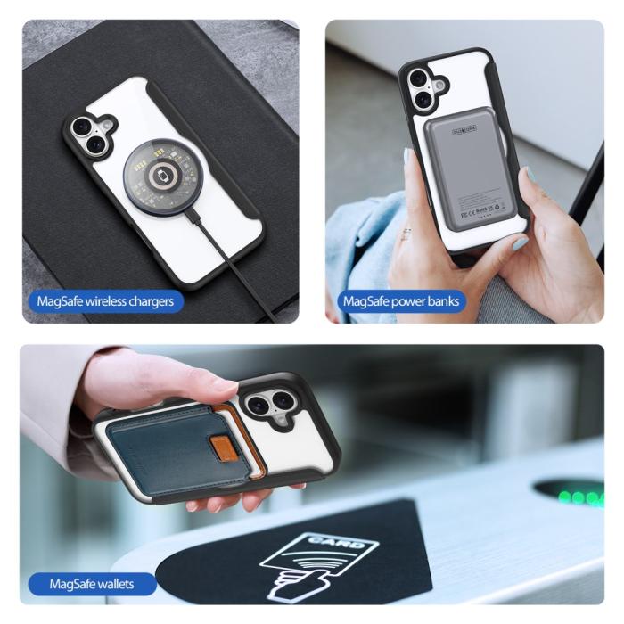 Bild 5, DUX DUCIS iPhone 16 Plus Fodral MagSafe Skin X Pro Svart