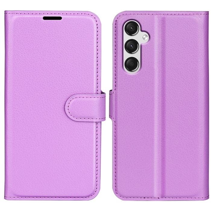 Bild 1, Samsung Galaxy A25 5G Fodral Litchi Läder Lila