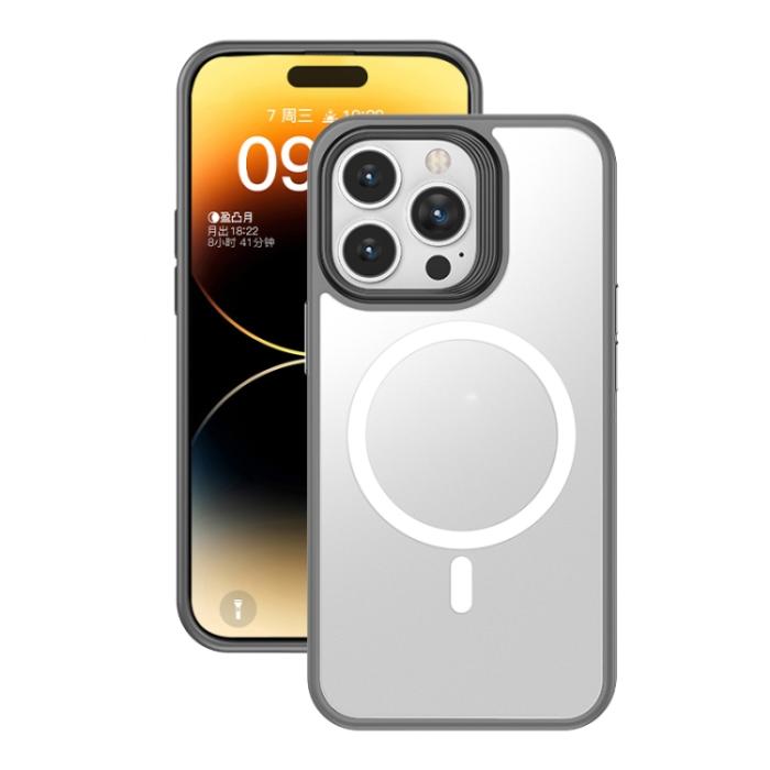 Bild 1, iPhone 15 Pro Skal MagSafe Frostad Hybrid Grå