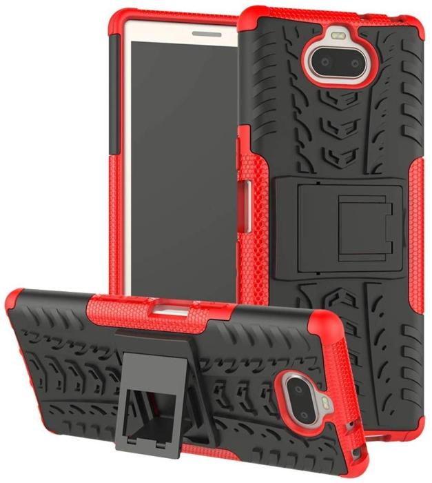 Bild 1, Sony Xperia 10 Plus | Ultimata stöttåliga skalet med stöd | Röd