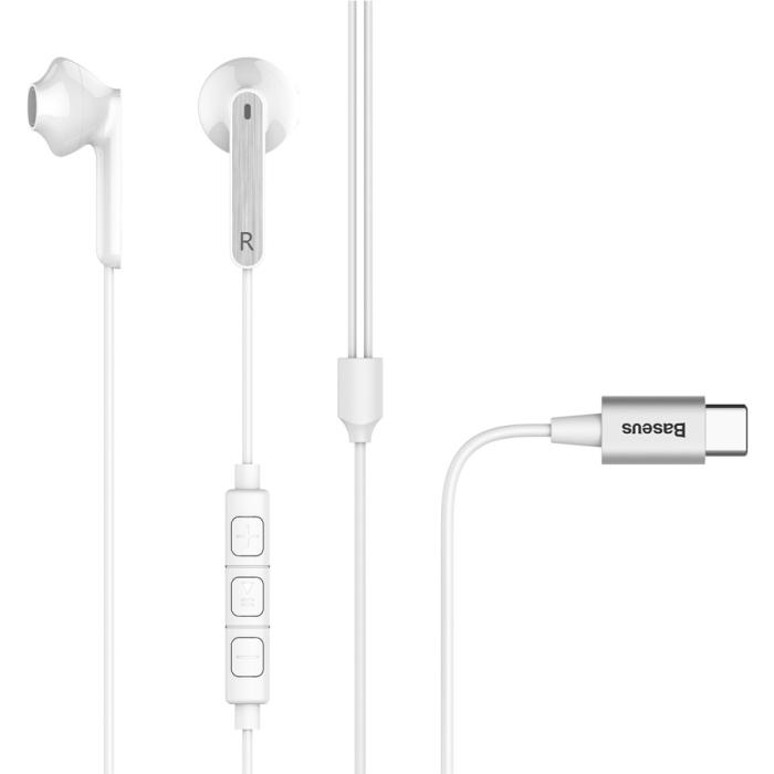 Bild 1, BASEUS Encok USB-C In-ear hörlurar - Vit
