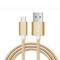 ROCK 1m Micro-Usb Nylon Kabel - Guld