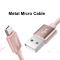 ROCK 1m Micro-Usb Nylon Kabel - Roséguld