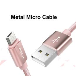 ROCK 1m Micro-Usb Nylon Kabel - Roséguld