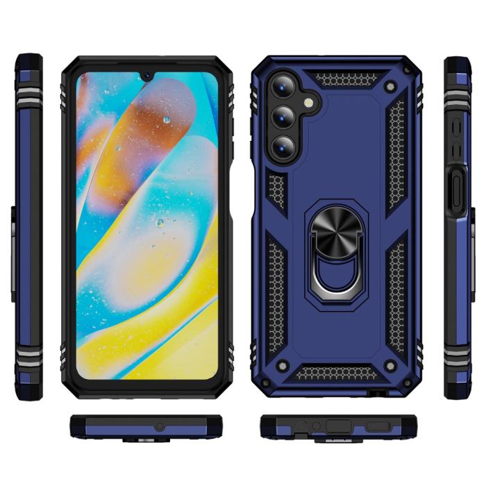 Bild 2, Samsung Galaxy A15 5G Skal Armor Ring Hybrid Blå