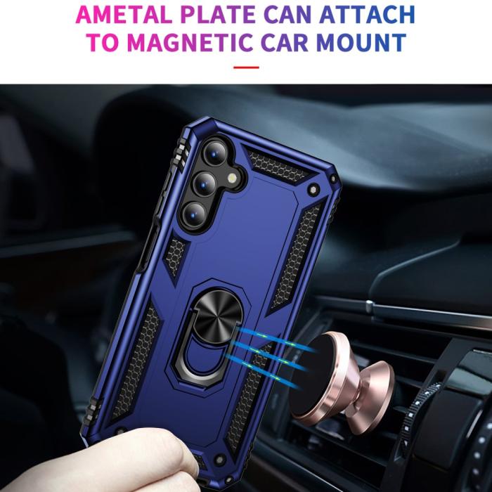 Bild 3, Samsung Galaxy A15 5G Skal Armor Ring Hybrid Blå