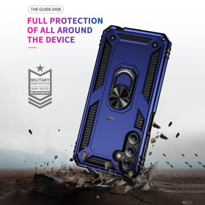 Bild 4, Samsung Galaxy A15 5G Skal Armor Ring Hybrid Blå