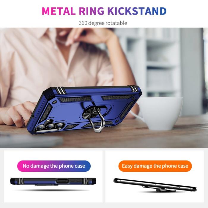 Bild 5, Samsung Galaxy A15 5G Skal Armor Ring Hybrid Blå