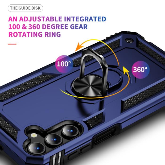 Bild 6, Samsung Galaxy A15 5G Skal Armor Ring Hybrid Blå