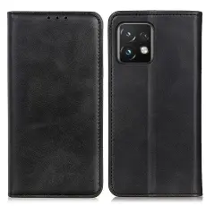 Motorola Edge 40 Pro 5G Fodral Flip Split L&auml;der Svart