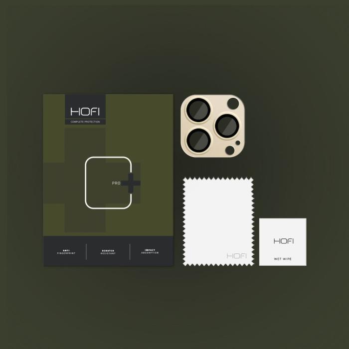 Bild 2, HOFI iPhone 14 Pro / 14 Pro Max Linsskydd FullCam Pro+ Guld