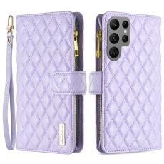 BINFEN Galaxy S25 Ultra Fodral Diamond Multifunktionell Lila