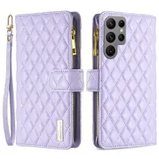 BINFEN Galaxy S25 Ultra Fodral Diamond Multifunktionell Lila
