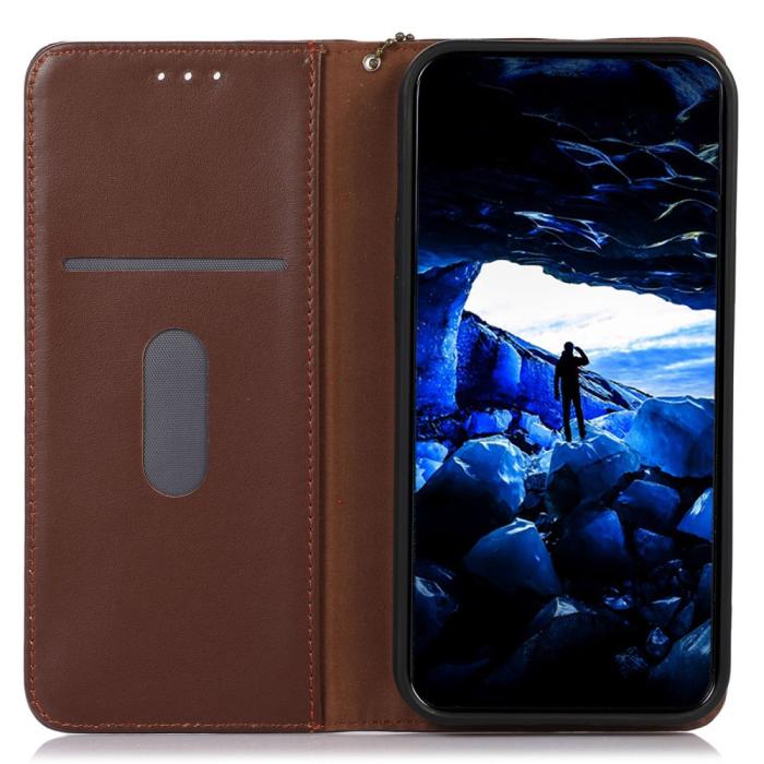 Bild 2, KHAZNEH Sony Xperia 5 V Fodral RFID Äkta Läder Brun