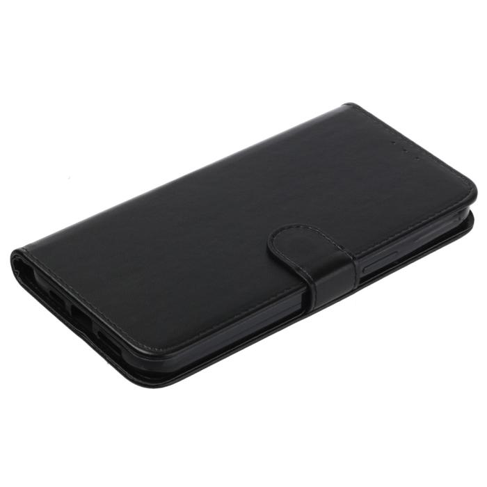 Bild 4, iPhone 15 Fodral Solid Läder Med Snodd Svart