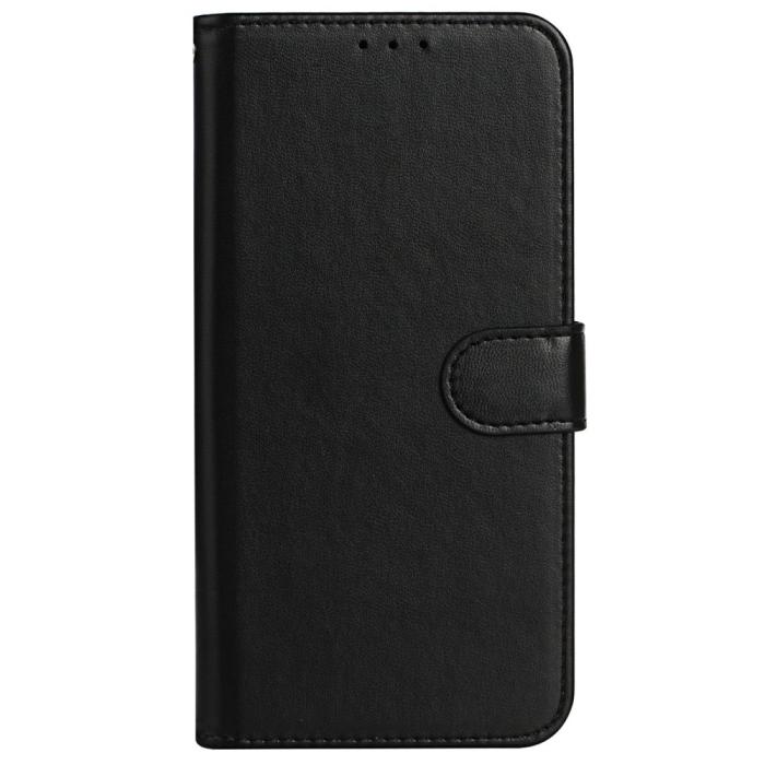 Bild 5, iPhone 15 Fodral Solid Läder Med Snodd Svart