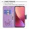 Xiaomi 12 Fodral Tryck Butterfly Lila