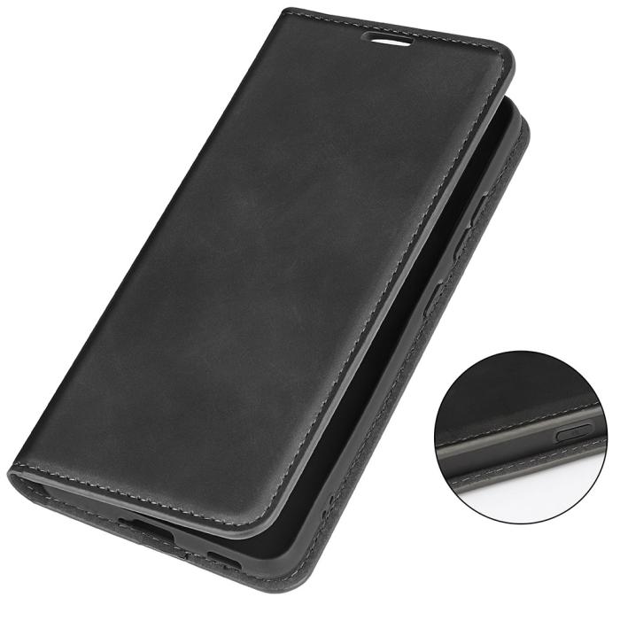 Bild 6, iPhone 16 Pro Fodral Flip Läder Svart