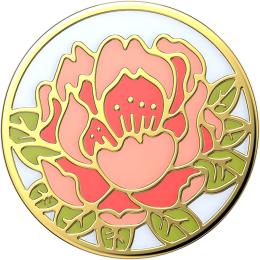 PopSockets Avtagbart Grip med Ställfunktion Premium Enamel Blooming Peony Pink