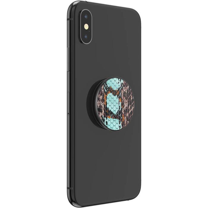 Bild 6, PopSockets Avtagbart Grip med Ställfunktion LUXE Embossed Metal Water Snake