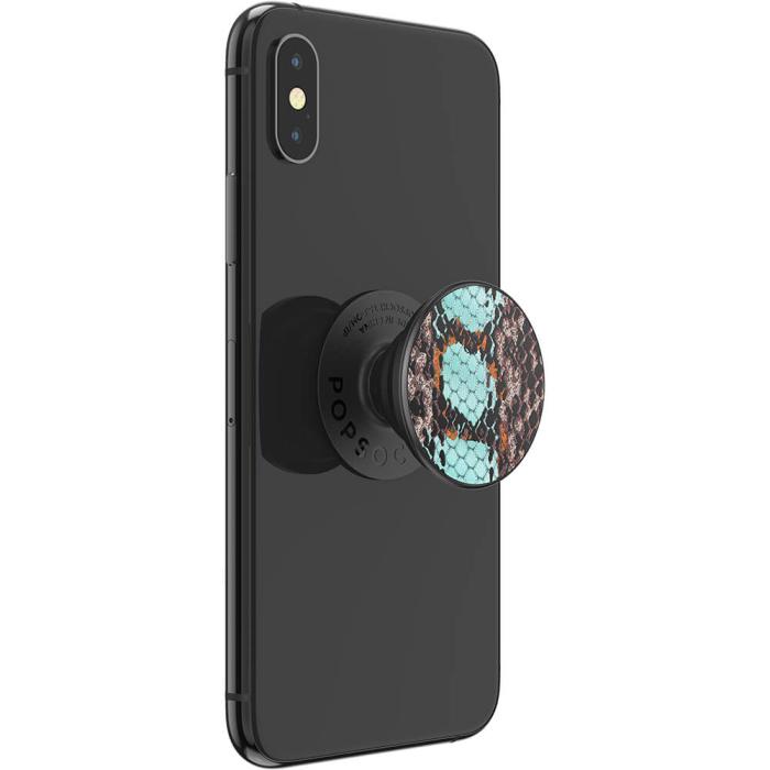 Bild 7, PopSockets Avtagbart Grip med Ställfunktion LUXE Embossed Metal Water Snake