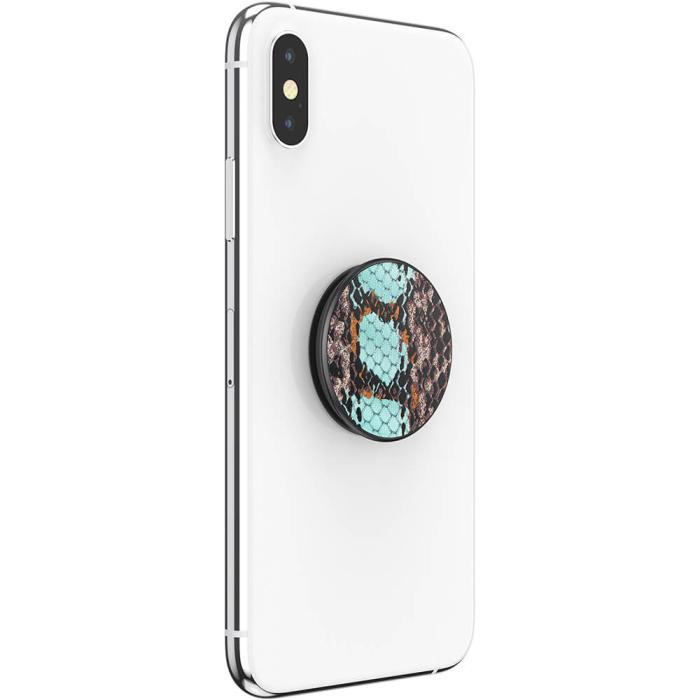 Bild 8, PopSockets Avtagbart Grip med Ställfunktion LUXE Embossed Metal Water Snake
