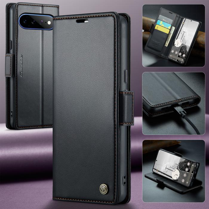 Bild 6, CASEME Google Pixel 11 Pro XL Fodral RFID Läder Svart