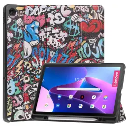 Lenovo Tab M10 Plus Gen 3 Fodral Tri-Fold Grafitti