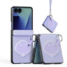 DUX DUCIS Samsung Galaxy Z Flip 8 Skal PU-L&auml;der Sn&auml;cka Lila