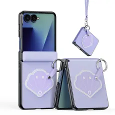 DUX DUCIS Samsung Galaxy Z Flip 8 Skal PU-L&auml;der Sn&auml;cka Lila