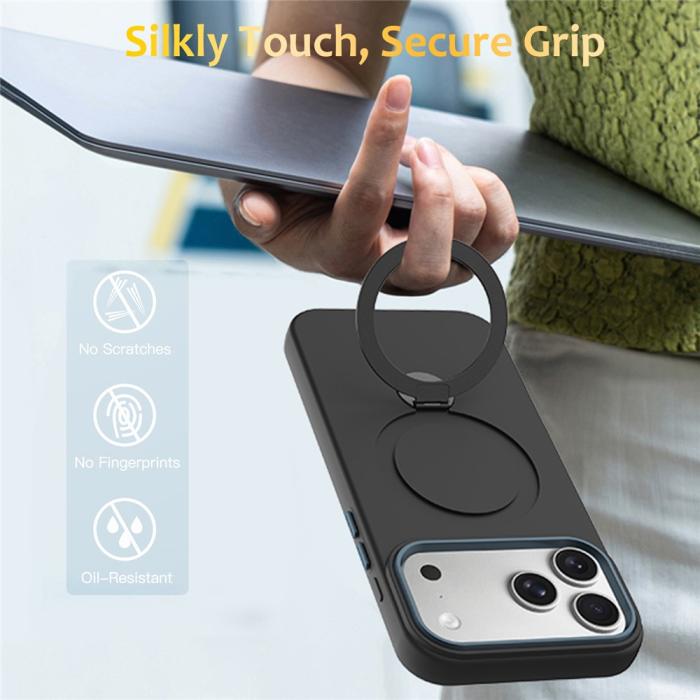 Bild 2, iPhone 17 Pro Max Skal MagSafe Kickstand Hybrid Svart