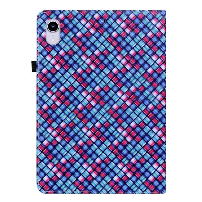 Bild 3, iPad Mini 2024/2021 Fodral Vävd Textur Blå/Rosa