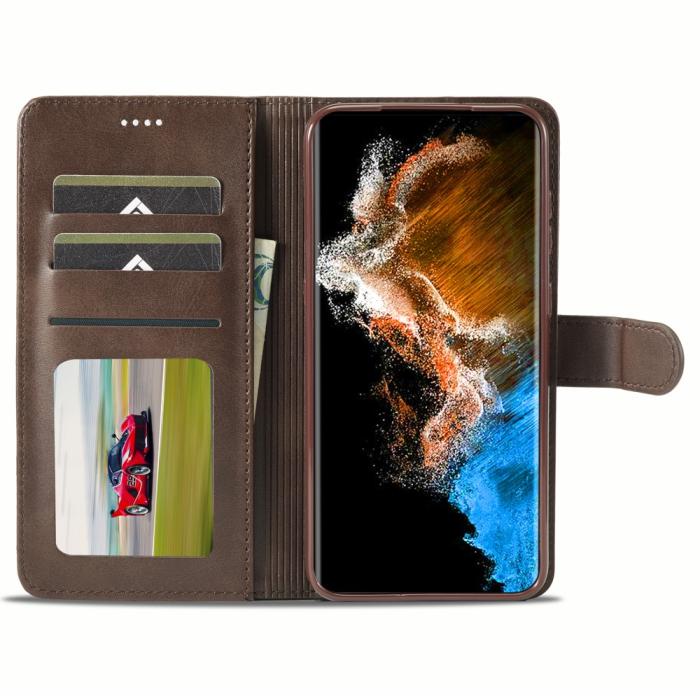 Bild 2, LC.IMEEKE Samsung Galaxy S24 Plus Fodral Läder Brun