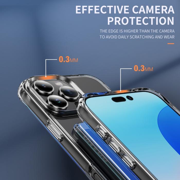 Bild 5, iPhone 16 Pro Skal Med Kortfack TPU Transparent
