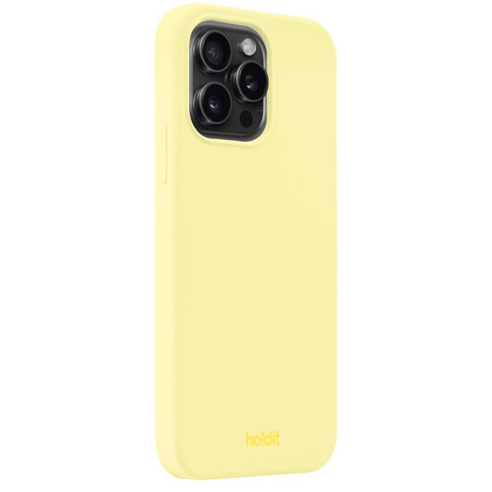 Bild 2, holdit iPhone 15 Pro Max Mobilskal Silikon Lemonad