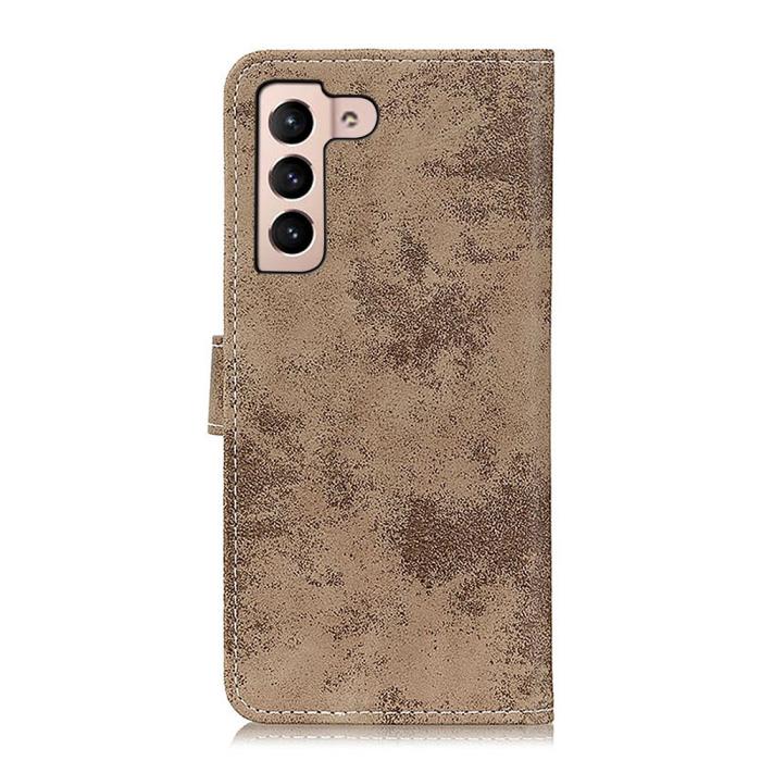 Bild 3, Samsung Galaxy S22 Plus Fodral Retro Läder Khaki
