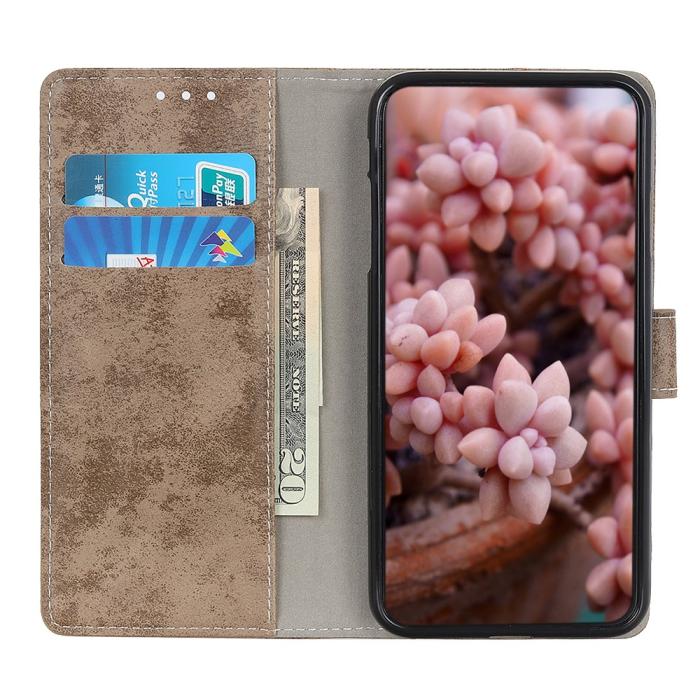 Bild 5, Samsung Galaxy S22 Plus Fodral Retro Läder Khaki