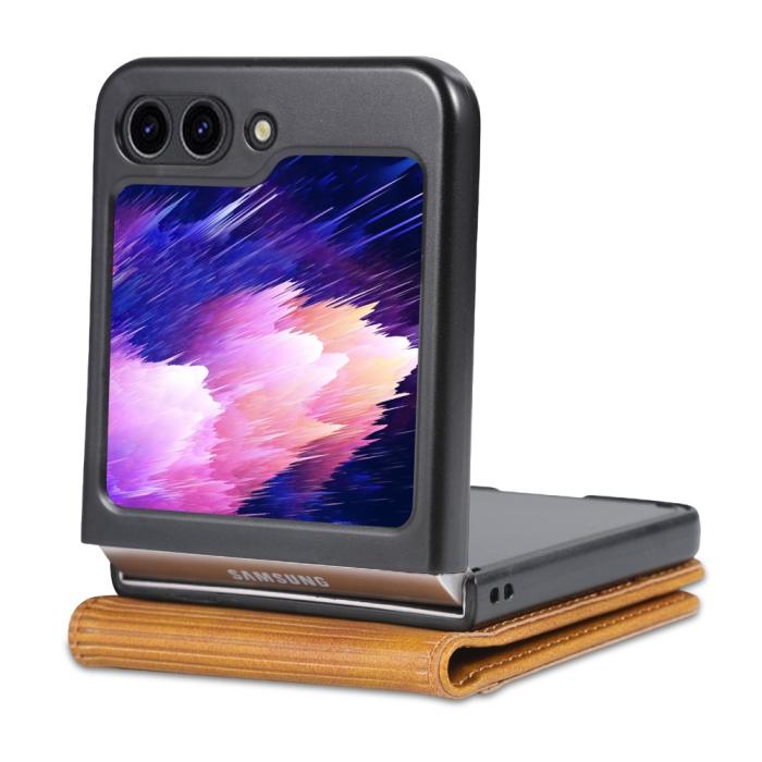 Bild 5, AZNS Galaxy Z Flip 5 Fodral Läder Brun
