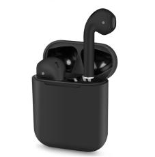 i12 TWS - Bluetooth Hörlurar med Laddningsetui - Svart