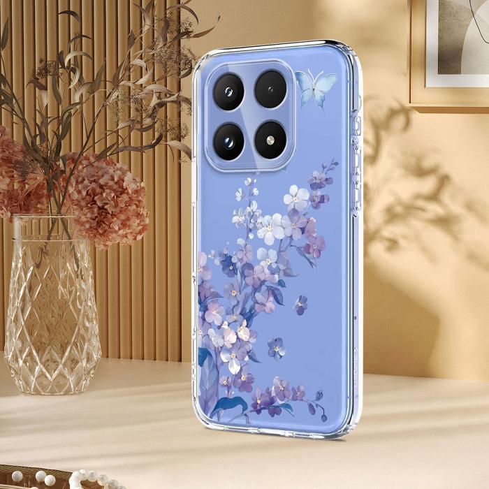 Bild 4, Xiaomi 17 Skal TPU Blommor Violer