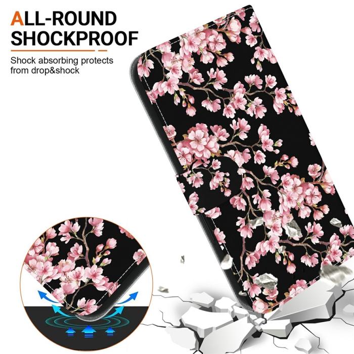 Bild 3, Samsung Galaxy A27 5G Fodral Läder Blommor Rosa