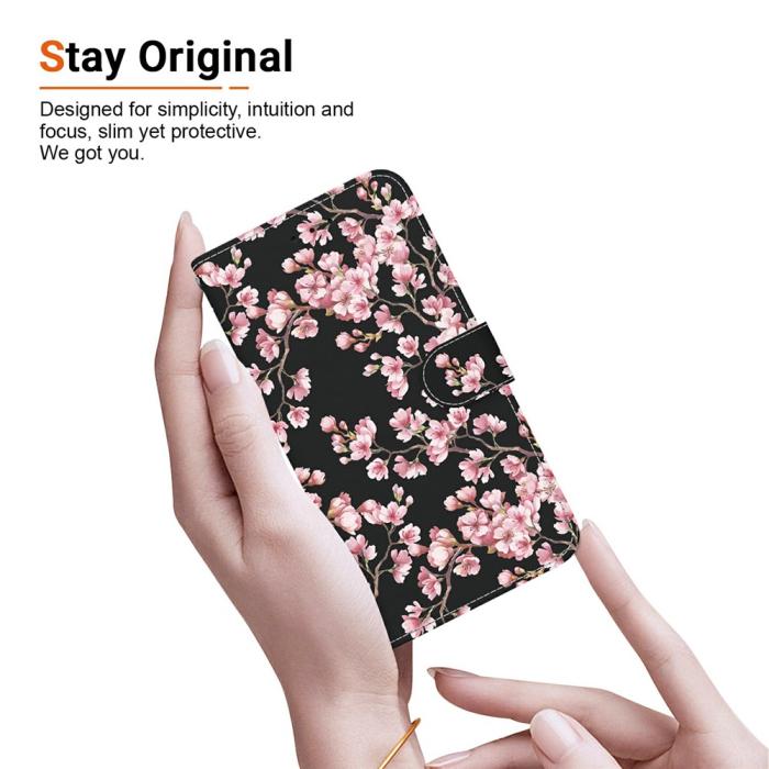 Bild 4, Samsung Galaxy A27 5G Fodral Läder Blommor Rosa