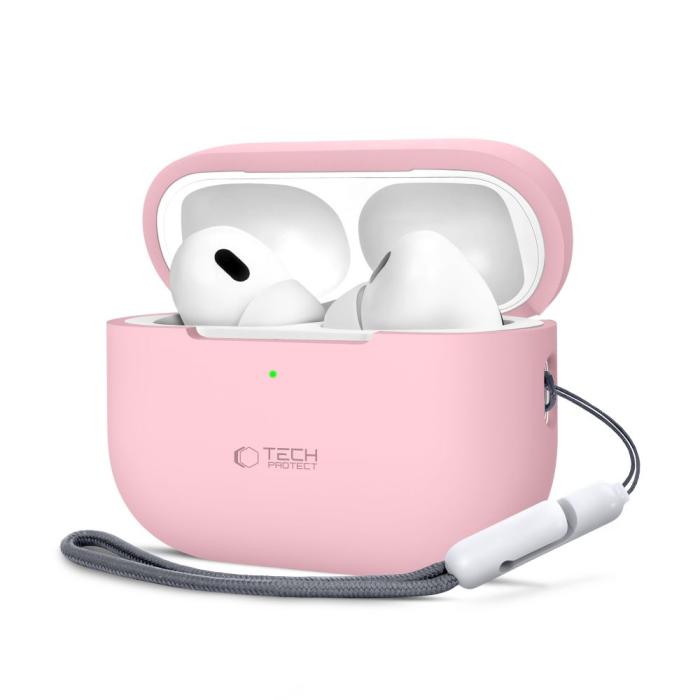 Bild 1, Tech-Protect AirPods Pro 1/2 Skal Silikon Dusty Pink