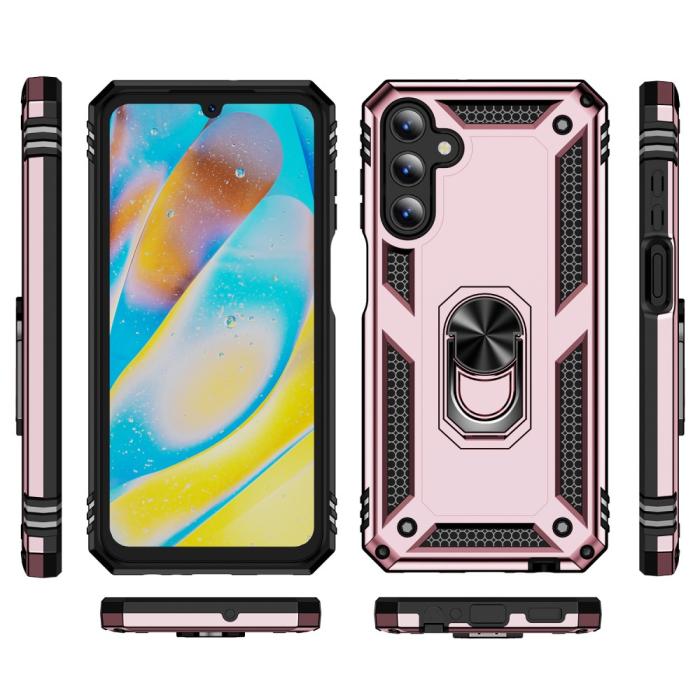 Bild 2, Samsung Galaxy A15 5G Skal Armor Ring Hybrid Roséguld