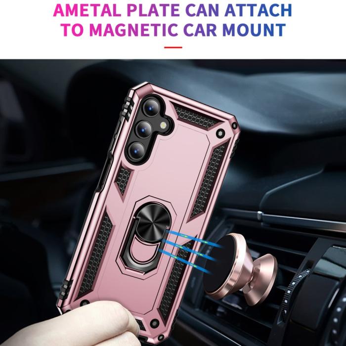 Bild 3, Samsung Galaxy A15 5G Skal Armor Ring Hybrid Roséguld