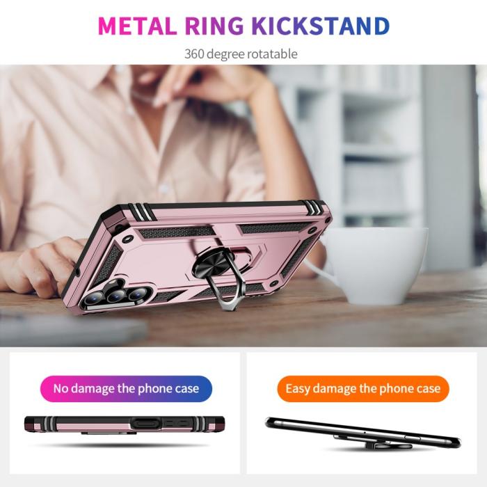 Bild 5, Samsung Galaxy A15 5G Skal Armor Ring Hybrid Roséguld