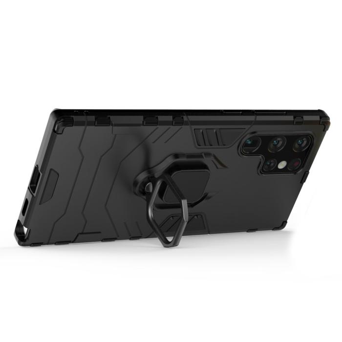 Bild 3, Samsung Galaxy S22 Ultra Skal Hybrid Ring Svart